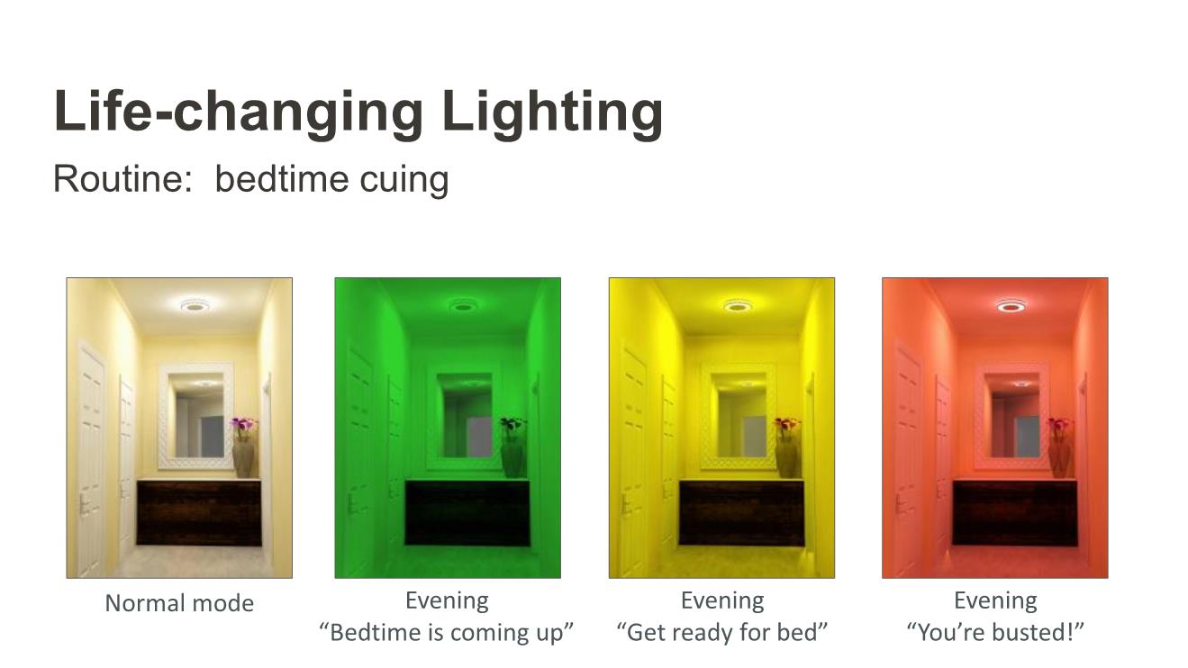 Bedtime Cuing with colored lighting for autism