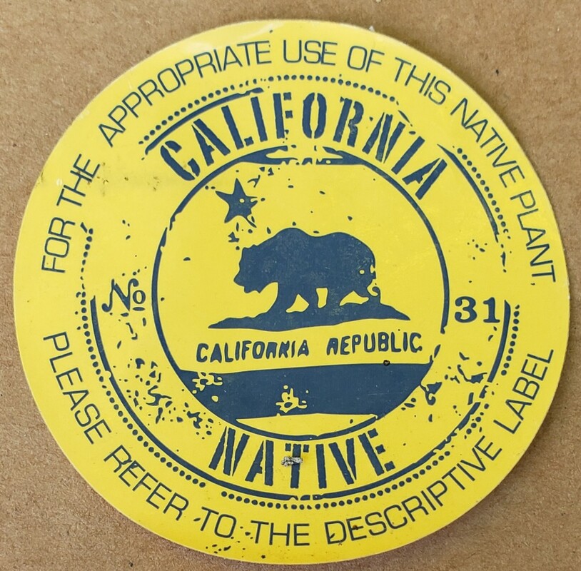 California Native Plants Sticker, Santa Barbara Mesa Insectary