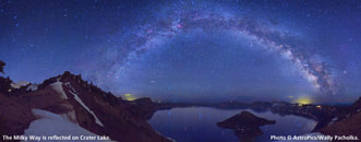 Milky Way over Crater Lake - www.ChromaTherapyLight.com
