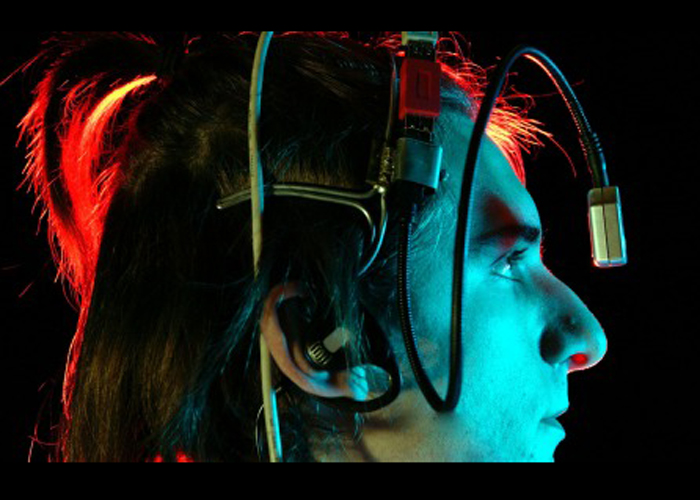 Eyeborg allows Neil Harbisson to hear color, Synesthesia.